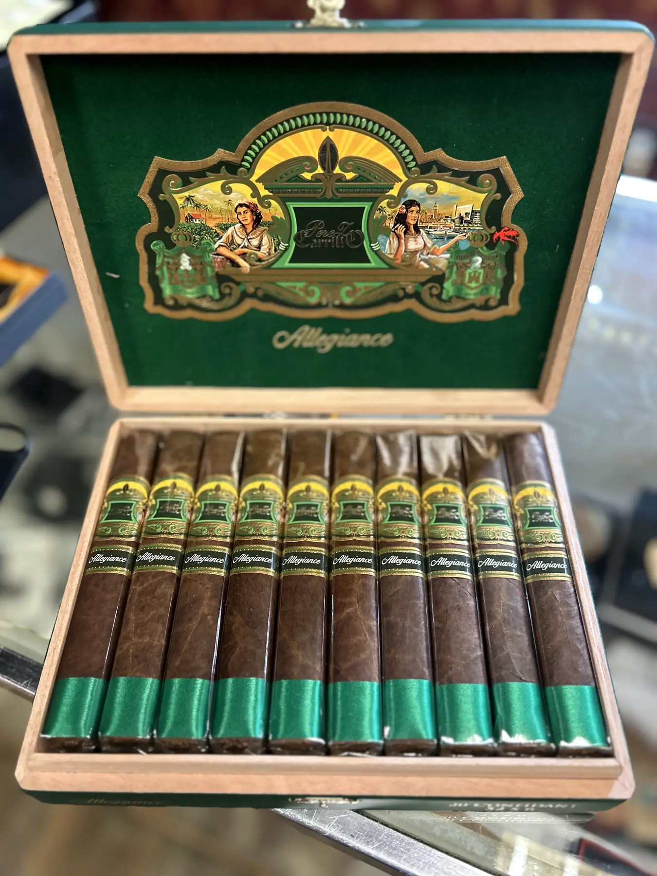 A box of E.P. Carrillo Allegiance cigars